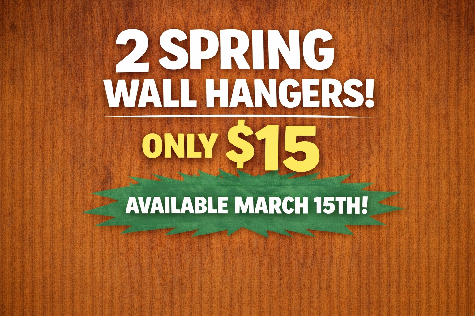 2 Spring In The Hoop Wall Hangers