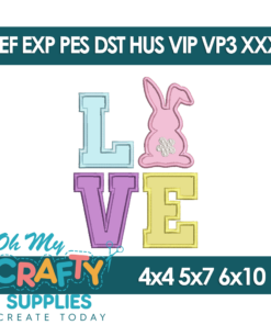 Easter Love Applique Embroidery Design