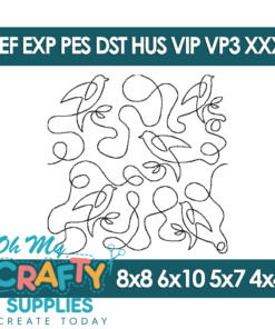 Bird Edge to Edge Embroidery Design