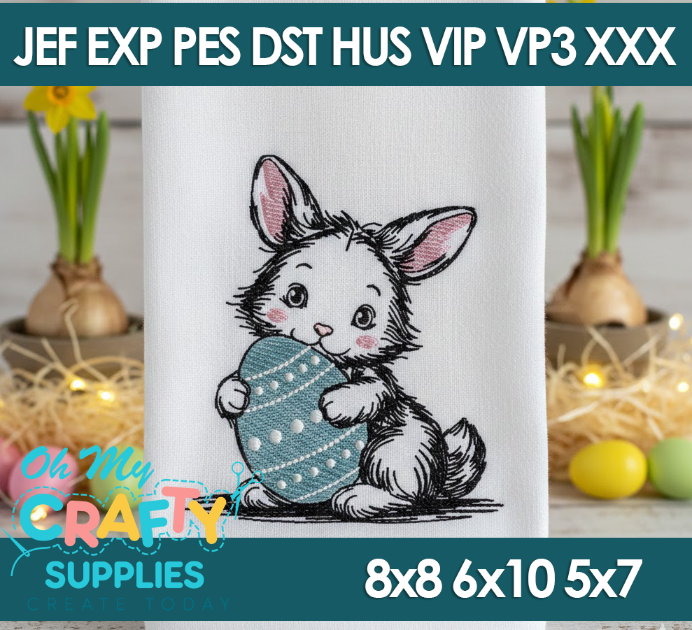 Sketch Bunny 226 Embroidery Design