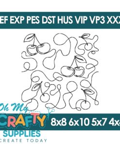 Cherry Edge to Edge Embroidery Design