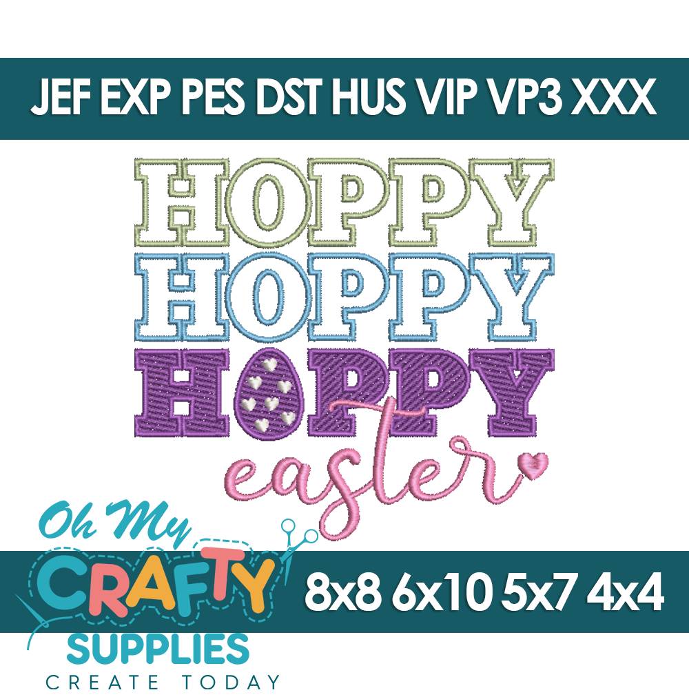 Hoppy Easter 26 Embroidery Design