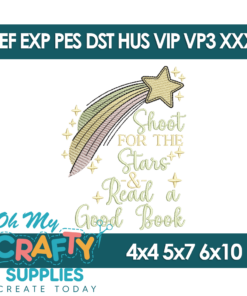 Shooting Star Embroidery Design