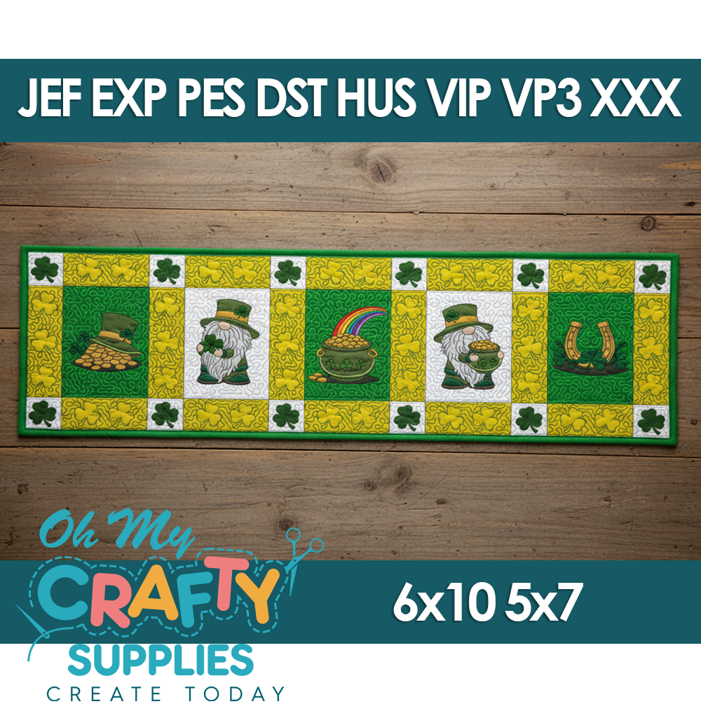 ITH St. Patrick's Day Table Runner Design