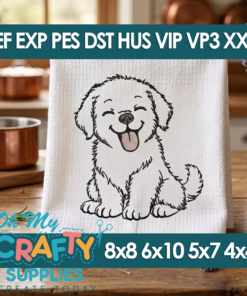 Sketch Puppy Dog Embroidery Design