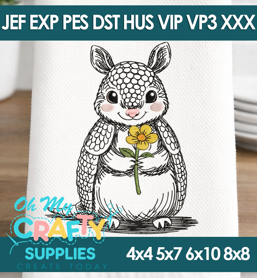 10 Cute Sketch Animal Embroidery Design - Image 8