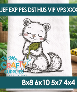 Sketch Stoat Embroidery Design