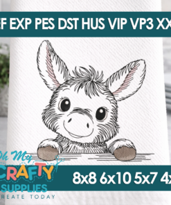 Sweet Little Donkey Embroidery Design