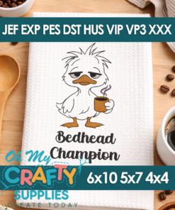 Bedhead Champion Embroidery Design