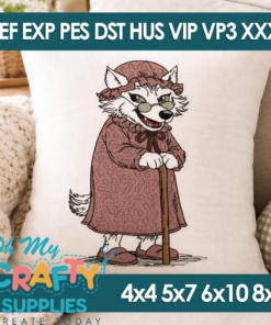 Big Bad Wolf Embroidery Design
