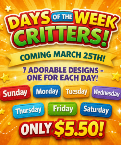 Days Of The Week Critters Embroidery Designs