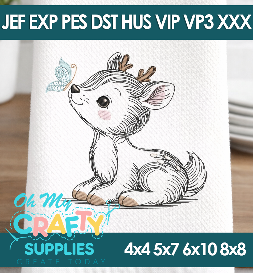 10 Cute Sketch Animal Embroidery Design - Image 9