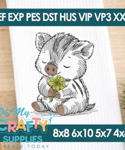 Sketch Boar Embroidery Design