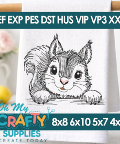 Nutty Little Peeker Embroidery Design