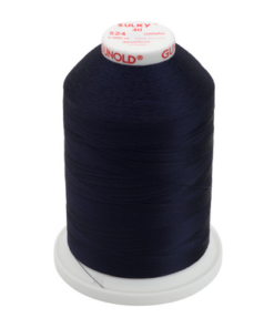 0524-Deep Navy Sulky™ Rayon Thread 40 Wt. 5,500 yd. Cone
