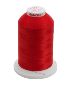 61393 - Bright Red Polyester Embroidery Thread - 40 Wt. 5,500 yd. Cone