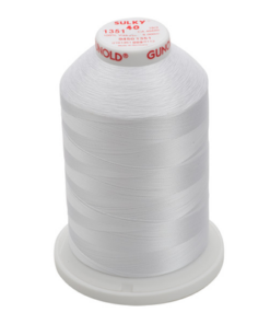 1351-Pure White Sulky™ Rayon Thread 40 Wt. 5,500 yd. Cone