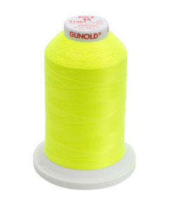 61901- Light Lime Neon Polyester Embroidery Thread - 40 Wt. 5,500 yd. Cone