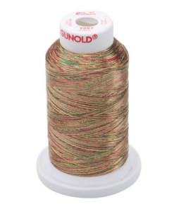 7027 - Cranberry / Gold / Pine Green Metallic Embroidery Thread - 30 Wt. 1,100 yd. Cone