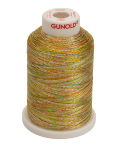 7020 - Gold / Turquoise / Pink Metallic Embroidery Thread - 30 Wt. 1,100 yd. Cone