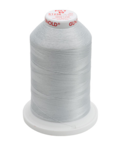 61236 - Light Silver Polyester Embroidery Thread - 40 Wt. 5,500 yd. Cone