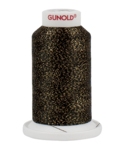 50639 - Black with Gold Sparkle 30 Wt. Poly Sparkle™ 1,100 yd. Cone