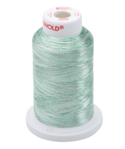 7025 - Silver / Icy Blue Metallic Embroidery Thread - 30 Wt. 1,100 yd. Cone