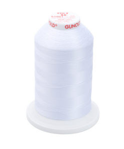 61001 - Bright White Polyester Embroidery Thread - 40 Wt. 5,500 yd. Cone