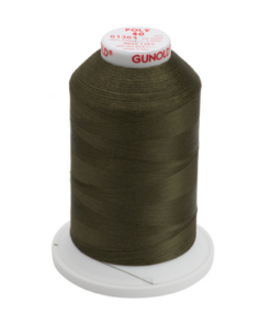 61363 - Dark Olive Polyester Embroidery Thread - 40 Wt. 5,500 yd. Cone
