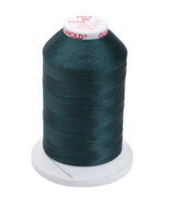 61536 - Midnight Teal Polyester Embroidery Thread - 40 Wt. 5,500 yd. Cone