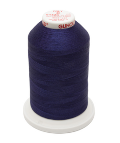 61420 - Medium Indigo Polyester Embroidery Thread - 40 Wt. 5,500 yd. Cone