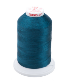 61162 - Deep Teal Polyester Embroidery Thread - 40 Wt. 5,500 yd. Cone