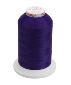 61195 - Dark Purple Polyester Embroidery Thread - 40 Wt. 5,500 yd. Cone