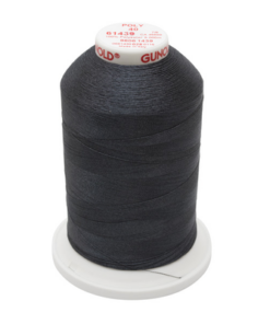 61439 - Cool Black Polyester Embroidery Thread - 40 Wt. 5,500 yd. Cone