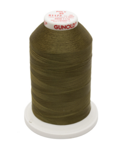 61173 - Medium Army Green Polyester Embroidery Thread - 40 Wt. 5,500 yd. Cone