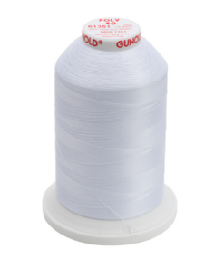 61351 - Pure White Polyester Embroidery Thread - 40 Wt. 5,500 yd. Cone