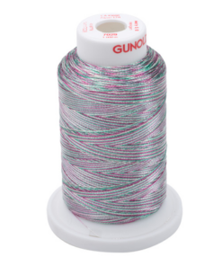 7029 - Silver / Rose / Jade Metallic Embroidery Thread - 30 Wt. 1,100 yd. Cone