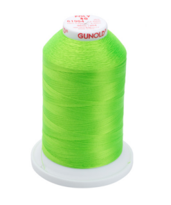 61904 - Lime Green Neon Polyester Embroidery Thread - 40 Wt. 5,500 yd. Cone