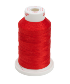 61393 - Bright Red Polyester Embroidery Thread - 40 Wt. 1,100 yd. Cone