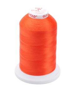 61184 - Orange Red Polyester Embroidery Thread - 40 Wt. 5,500 yd. Cone