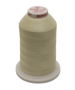 61022 - Cream Polyester Embroidery Thread - 40 Wt. 5,500 yd. Cone