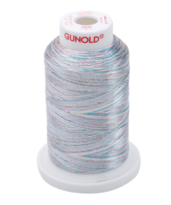 7026 - Silver / Baby Blue / Pink Metallic Embroidery Thread - 30 Wt. 1,100 yd. Cone