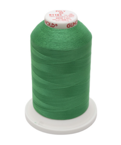 61101 - True Green Polyester Embroidery Thread - 40 Wt. 5,500 yd. Cone