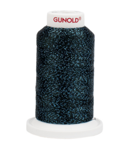 50646 - Black with Aqua Sparkle 30 Wt. Poly Sparkle™ 1,100 yd. Cone
