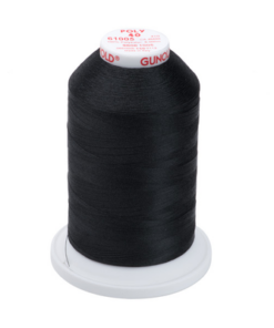 61005 - Black Polyester Embroidery Thread - 40 Wt. 5,500 yd. Cone