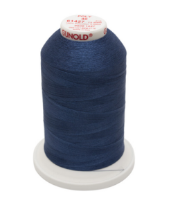 61427 - Deep Sapphire Polyester Embroidery Thread - 40 Wt. 5,500 yd. Cone