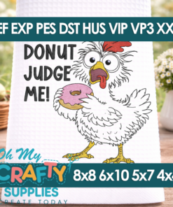 Donut Judge Me Embroidery Design