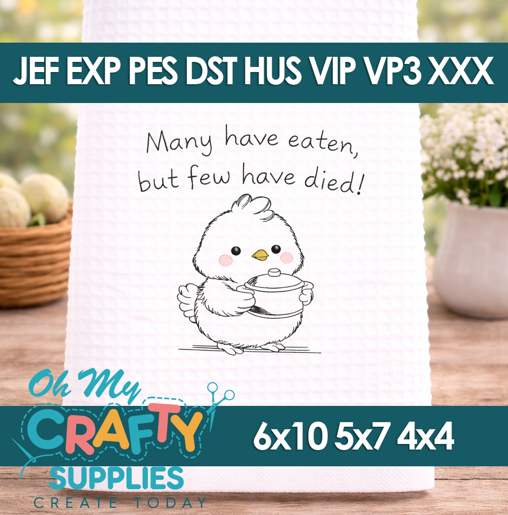 Sketch Cook Chicken 2 Embroidery Design