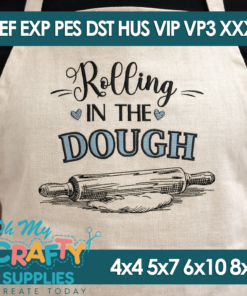 Rolling Dough Embroidery Design