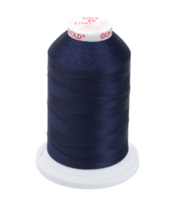 61043 - Dark Navy Polyester Embroidery Thread - 40 Wt. 5,500 yd. Cone